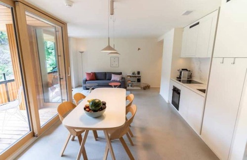 Flims Apartment | Nordic design apartment ski/bike/hike in and out