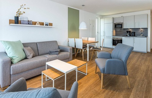 Bensersiel Apartment | Nordseenahes Ferienapartment mit Balkon, Parkplatz, Schwimmbad- & Saunanutzung
