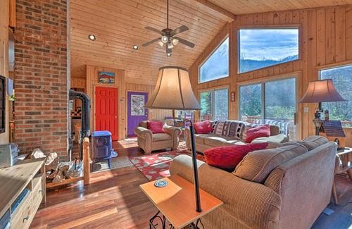 Bryson City House | North Carolina Escape with Deck, Grill and Fire Pit!
