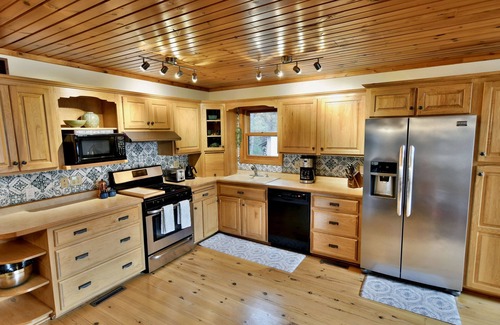 Spooner Ski Chalet | North Woods Haven for Families: sandy beach, home theater, near town & trails