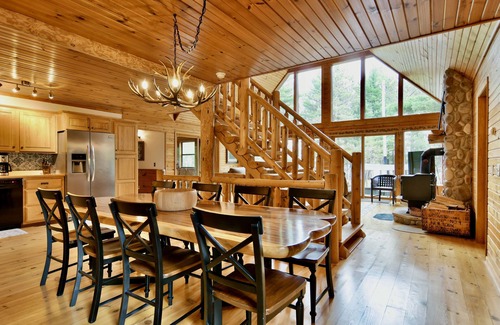 Spooner Ski Chalet | North Woods Haven for Families: sandy beach, home theater, near town & trails