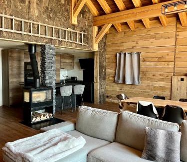 Villard-Reculas Ski Chalet | Nouveau chalet d'architecte Le Lauzaret sauna et jacuzzi Villard-Reculas
