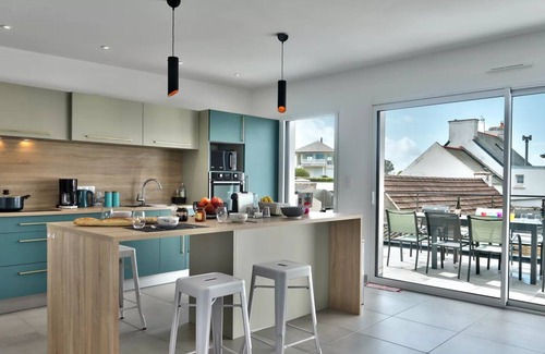 Berven House | Nouvelle Villa Azenor vue mer Avec Piscine Intérieure Toute L'année À100m mer