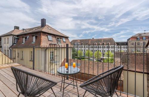 Ansbach Apartment | NUVANA FLATS - Loft 522 Dachterrasse mit Altstadtflair