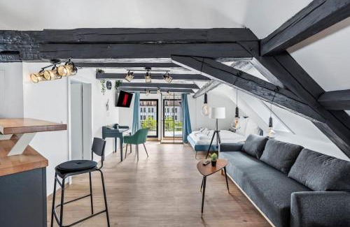 Ansbach Apartment | NUVANA FLATS - Loft 522 Dachterrasse mit Altstadtflair