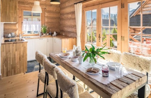 Koscielisko Ski Chalet | Nydala Rustic - 4 bedroom chalet with a fireplace, terrace and mountain views