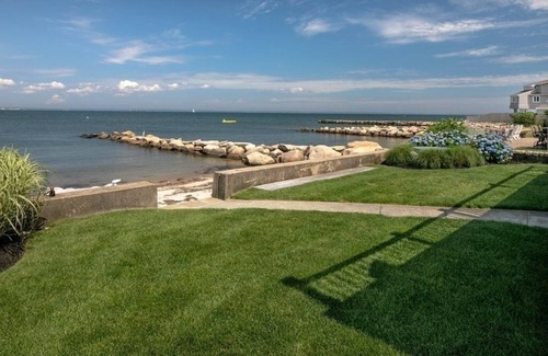 Mattapoisett House | Ocean front, private beach, deck, fire pit, covered patio, paddleboards & more!