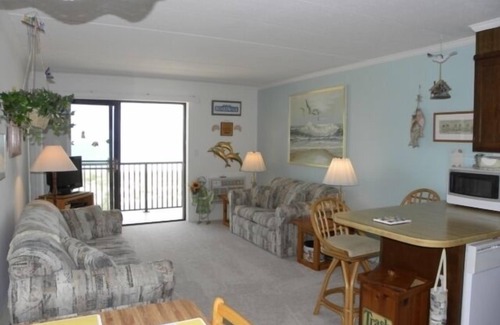 North Ocean City Condo | Ocean Front, private porch, full kitchen w/dishwasher, wifi, North Ocean City steps from the beach!