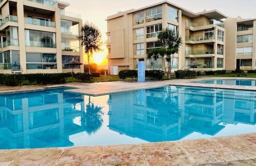 Cherrat Apartment | Ocean Gem - Exclusive 2BR, Balcony Pool, Beach, Surf & Views