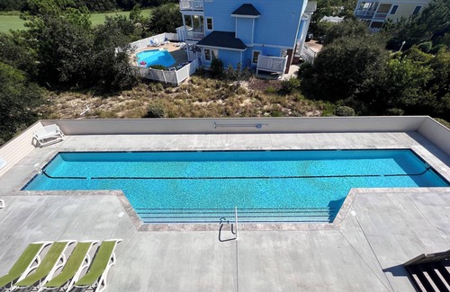 Corolla House | Ocean & Golf Course Views, 5 Bedroom, Private 75 Ft Pool, Gym/Pickleball/Tennis