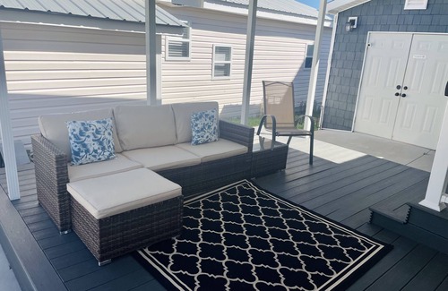 Surfside Beach House | Ocean Lakes Site S33 - Unique Experience! Tiny House w/Loft & Sleeper!