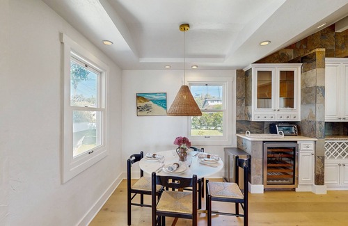 East Mesa House | Ocean View Home on the Bluffs next to Shoreline Park - private hot tub & bbq