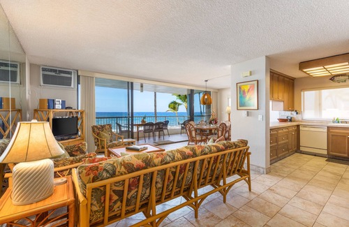 Historic Kailua Village Condo | Oceanfront 2nd Floor Corner Unit. Largest two bedroom that sleeps 5 in beds! D18