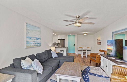 Townsite Condo | Oceanfront Condo.Views and sounds of the surf from Balcony and Bedroom