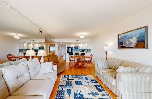 Midtown Ocean City Condo | Oceanfront Condo with Patio, Beach Access, Central AC, WiFi & Washer/Dryer