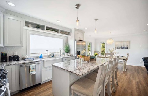 Morgan Point House | Oceanfront Getaway - Quiet, Firepit + Pvt Beach