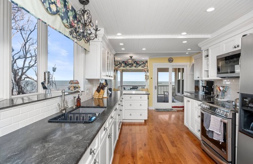 Sagamore Beach House | Oceanfront home on Sagamore Beach with panoramic views of Cape Cod Bay, sleeps 10