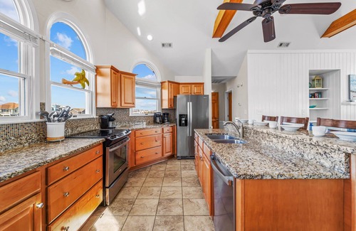 Waves House | Oceanfront Home w/Pool, Hot Tub, Game Room, Tiki Bar, Community Pool and Tennis