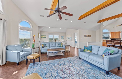 Waves House | Oceanfront Home w/Pool, Hot Tub, Game Room, Tiki Bar, Community Pool and Tennis