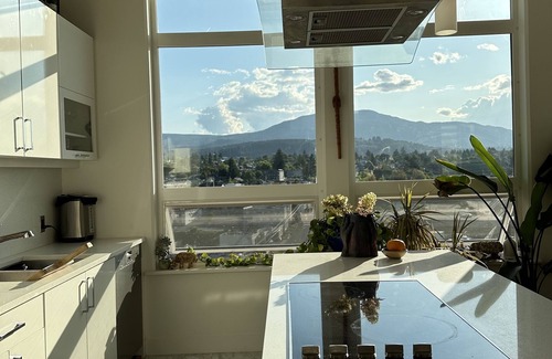 Regional District of Nanaimo Apartment | Oceanfront Penthouse with Private Rooftop, Covered Balcony & Ocean/Mountain View