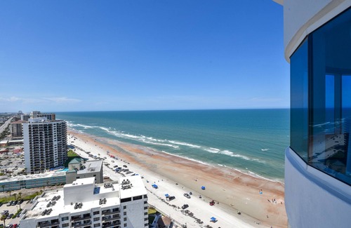 Daytona Beach Shores Condo | Oceanfront with Private Beach Access Pool,Spa-26flr Panoramic River&Ocean views!