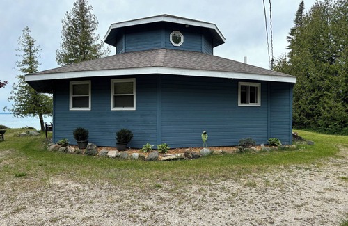 St Ignace House | Octagon Beach HousenEnjoy a tranquil getaway w/private beach on Lake Michigan