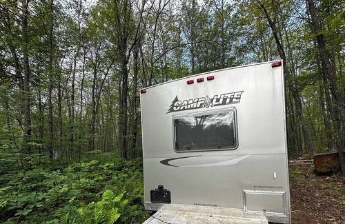 Houghton House | Off-grid Minimalist Camper for Two. Peaceful private forest in the Keweenaw.