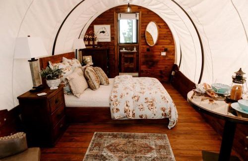 Houston House | Ohio Glamping Destination in this Covered Wagon in Arcanum