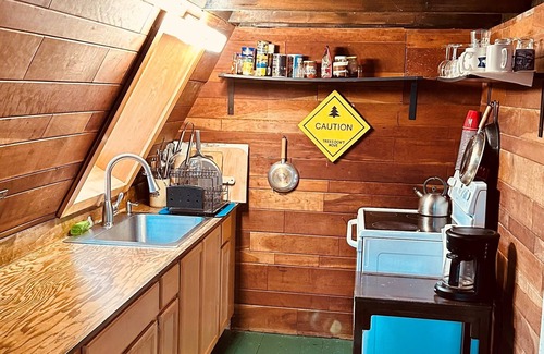 Mount Holly Ski Chalet | Okemo tickets and cozy A Frame home on private 103 private acres