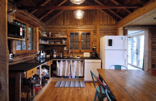 East Jordan House | Okiwayway's Bungalow [formerly Betula Cabin] renovated waterfront rustic cabin