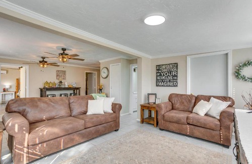 Fort Cobb House | Oklahoma Home Near Lake with Patio, Grill and Chiminea