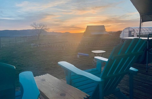 Mancos RV Rental | On-Farm Glamping Tent with Views of Mesa Verde