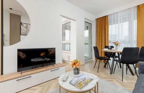 Nowy Port Apartment | One Bedroom Apartment Starowiejska | Balcony | Parking | Gdansk
