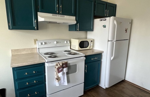 Russian Jack Park Condo | One bedroom top floor condo with Mountain View from bedroom