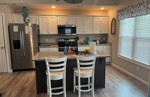 Ocean Isle Beach House | Only TWO MILES to the beach! Custom bungalow. Fenced-in yard!