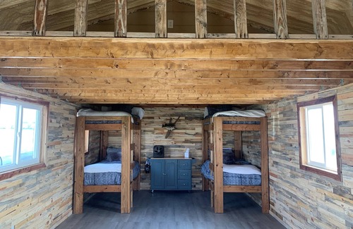 Marsland Cabin | Open room cabin with recreation adjacent to beautiful box butte reservoir
