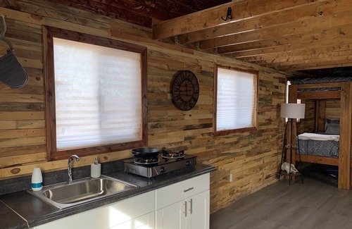 Marsland Cabin | Open room cabin with recreation adjacent to beautiful box butte reservoir