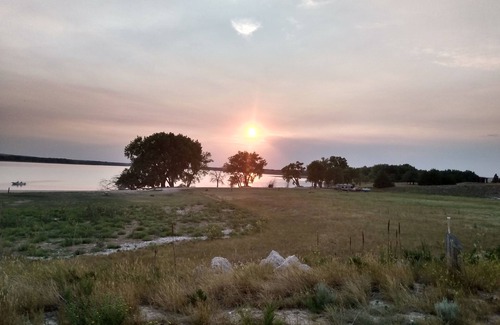 Marsland Cabin | Open room cabin with recreation adjacent to beautiful box butte reservoir