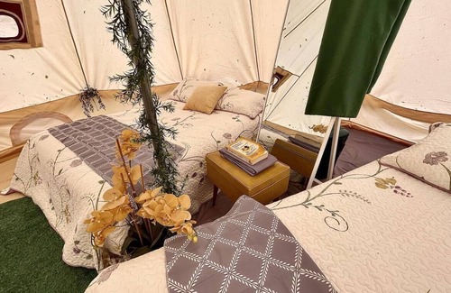 Keswick Ridge Cabin | Orchard Bell Tent Glamping Site for Event Venue Rental, near Fredericton, NB