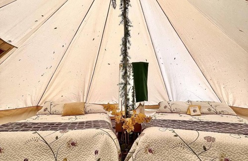Keswick Ridge Cabin | Orchard Bell Tent Glamping Site for Event Venue Rental, near Fredericton, NB