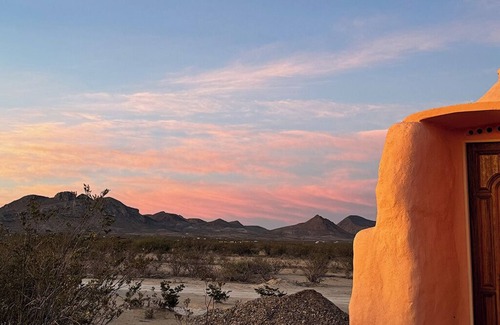 Alpine Cabin | Organic Earthen Desert Dome For Two -Sustainable Stay Under the Stars Terlingua