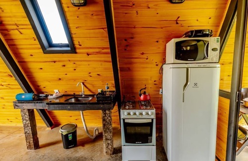 Itaara Cabin | Orion Cabin with hot tub and fireplace