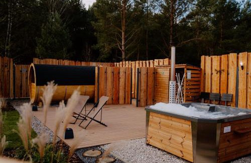 gmina Bierzwnik House | Osada pod Gwiazdami & SPA - DELUXE blisko jezioro, ogrodzony, ognisko, taras, dodatkowa sypialnia
