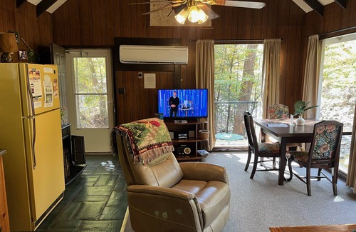 Pittman Center Cabin | Our cabin is located next to a mountain stream with a great view of the river.