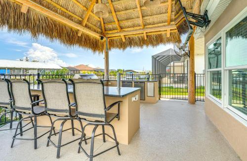 South Gulf Cove House | Outdoor Bar and Dock Waterfront Port Charlotte Home