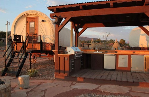 Virgin Cabin | Outdoor Family Fun Wagon w/1 Queen Bed, 2 bunk beds,