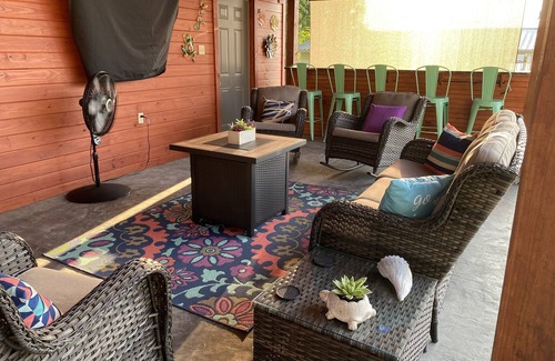 Huron Apartment | Outdoor family time on the patio, at the pool-pool house, or on the boat dock!