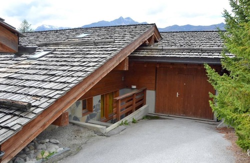Saint-Luc Apartment | Outside : luxury modern apartment on top floor of a chalet, for 6-8 persons, balcony-terrace, beauti