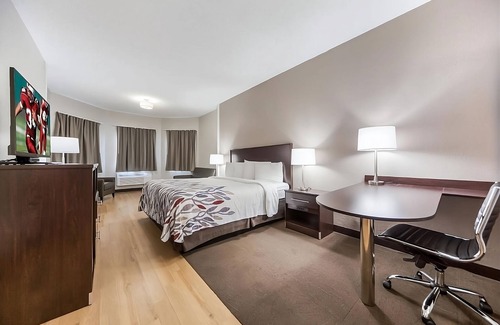 Council Bluffs Hotel | Oversized King Room! With Indoor Pool, Free Parking, Pets are welcome.