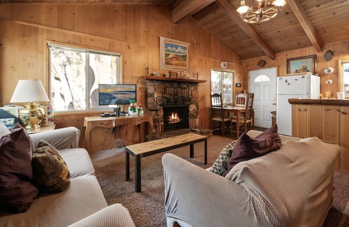 Fawnskin House | Owl Cabin - Sierra style cabin located on a quiet road in Fawnskin and backs up to National Forest!